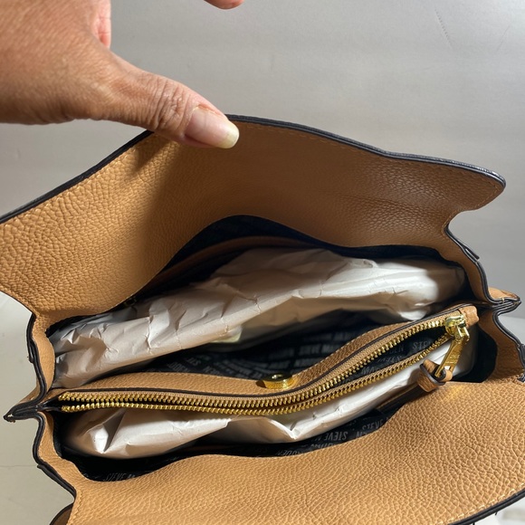 STEVE MADDEN CAMEL SATCHEL WITH SCARF - Picture 7 of 8